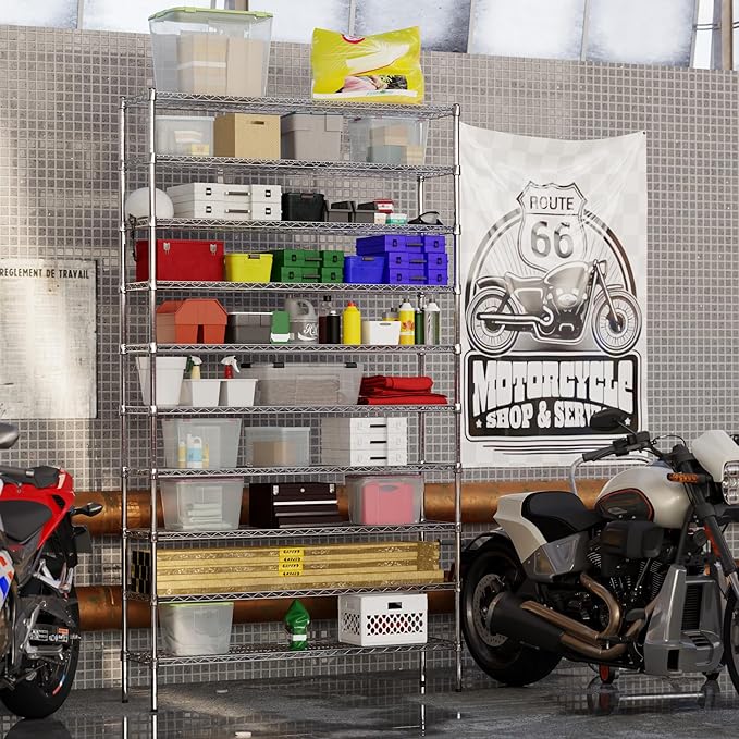 14" Deep x 54" Wide x 96" Height Wire Shelving Kit | 10-Tier | NSF Commercial - Image 4
