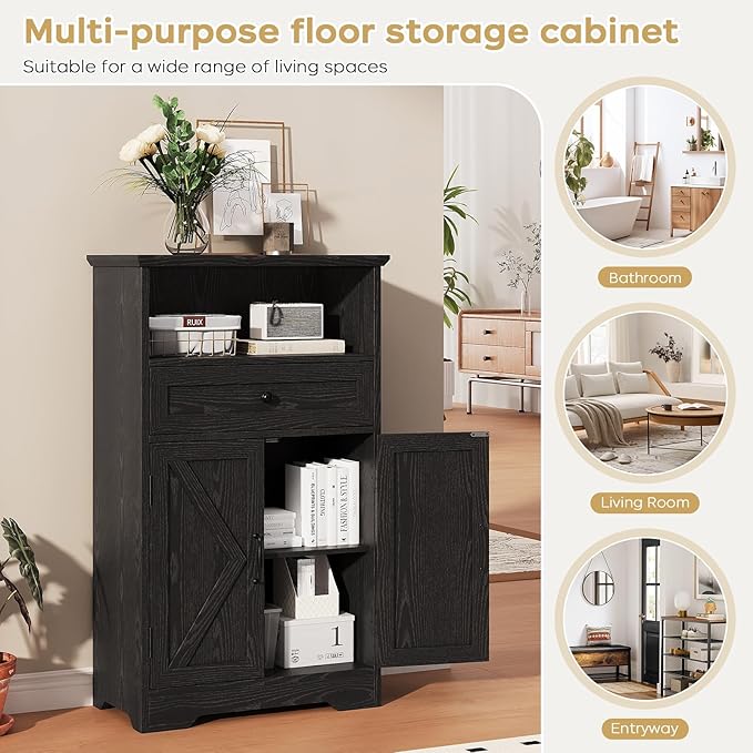 Floor Cabinet, Farmhouse Storage Cabinet - Image 6