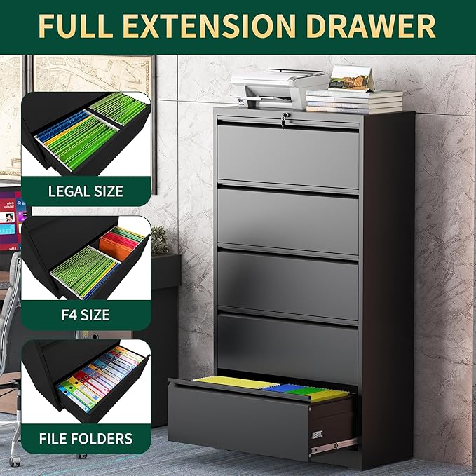 5 Drawer Lateral File Cabinet - Image 5