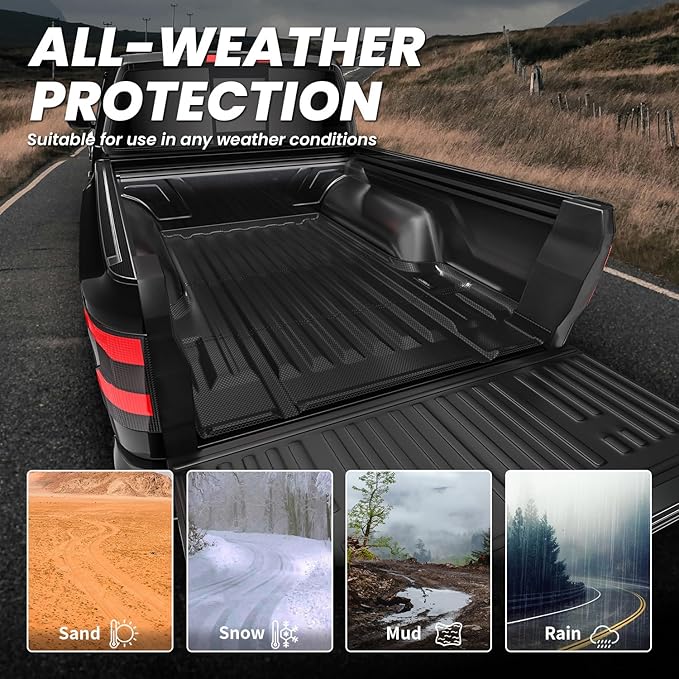 LASFIT Bed Mat for Nissan Frontier 2022-2026 5FT/59.5 inchs, All Weather TPE - Image 6