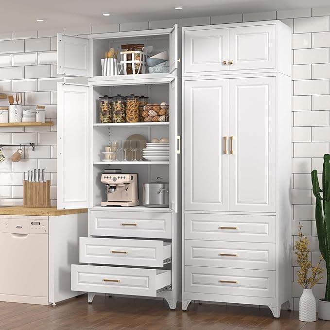 Kitchen Pantry Cabinet, Tall Storage Cabinets - Image 2
