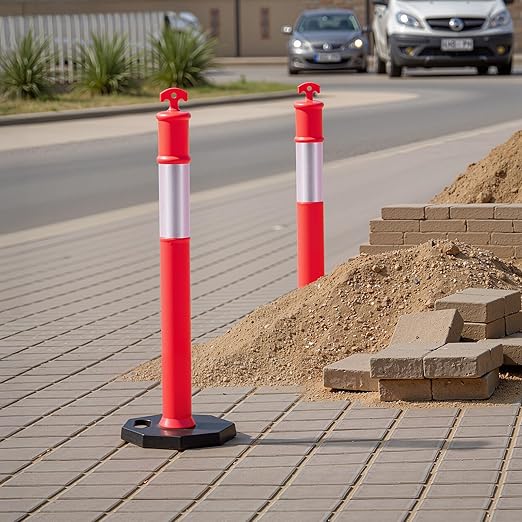 VEVOR 2 Pack Traffic Delineator Posts, 48 inches Traffic Safety Cones - Image 8