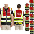 BeautyWill Custom Logo Safety Vest Class 2 High Visibility Reflective Vest by BeautyWill