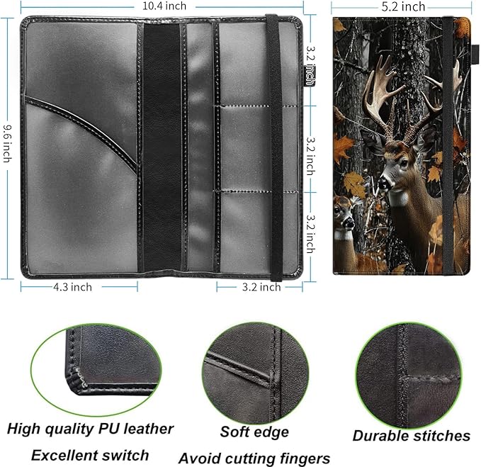 Car Registration and Insurance Holder, Leather Vehicle Glove Box Organizer - Image 4