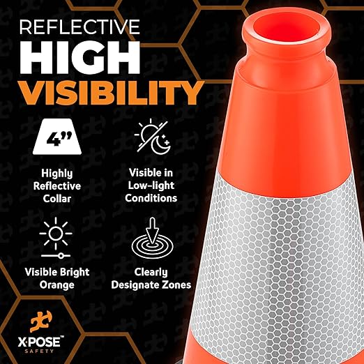 Xpose Safety 12 Inch Orange Traffic Cones - Image 5