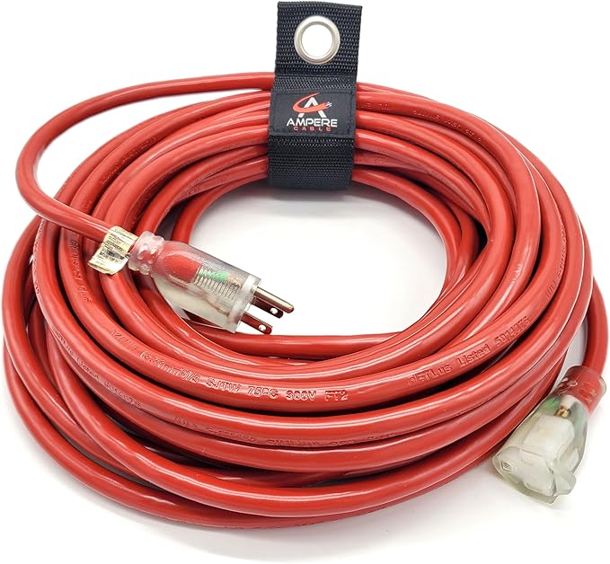 100 ft - 14 Gauge Extension Cord Outdoor - Made in USA - Lighted on Both Ends - - Image 6