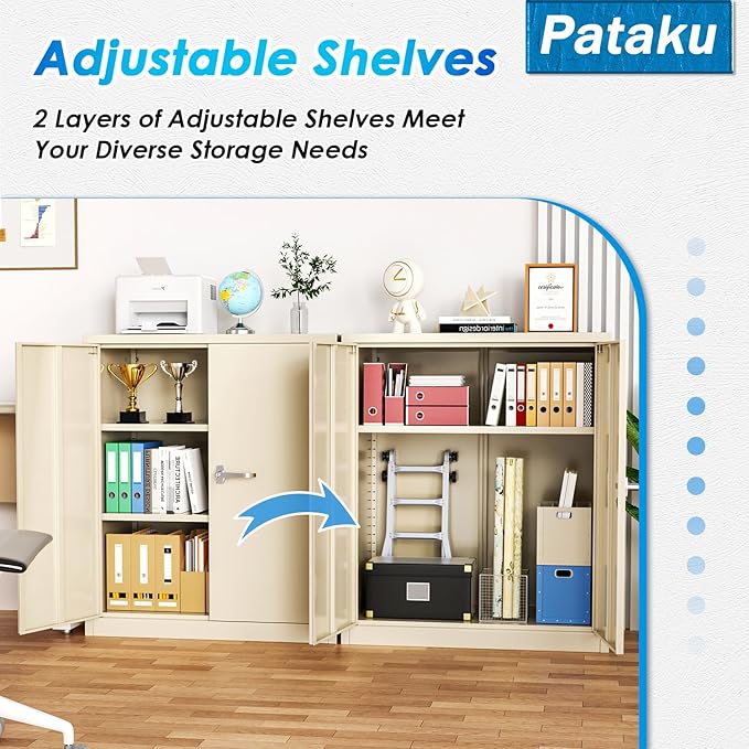 Pataku Metal Storage Cabinet, Garage Cabinet - Image 3