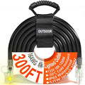 HUANCHAIN 16/3 Gauge 300 ft Black Outdoor Extension Cord Waterproof by huanchain