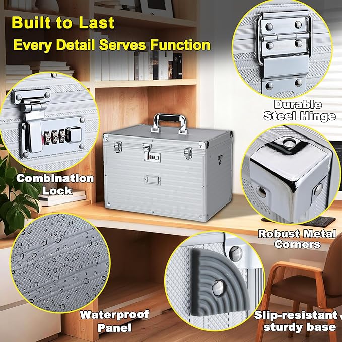 File Storage Cabinet File Organizer Document Organizer File Box in Office and - Image 3