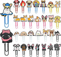30 PCS Dog Paper Clips Metal Paperclip Large Size Paper Clip Cute Bookmark by Pabucle