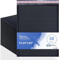 Black Extra Large Poly Bubble Mailers 14.25x20 inch #7 | Self Seal Large Padded by MAILERVIEW