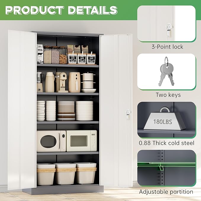 INTERGREAT Metal Storage Cabinet - Image 6