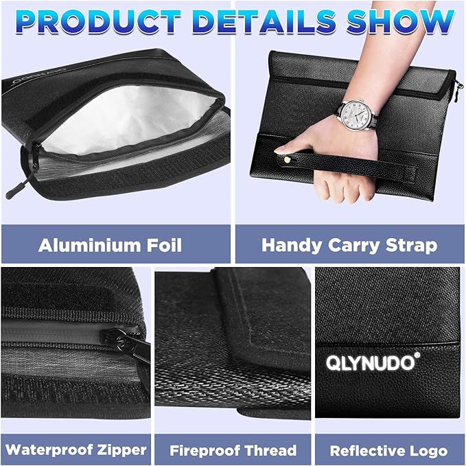 5200℉ Fireproof Document Bag, Fireproof Money Bag - Image 4