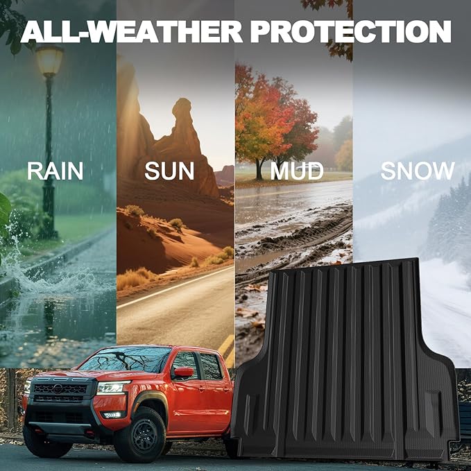 Truck Bed Mat for Nissan Frontier 2022-2026, All Weather Truck Bed Liner for - Image 8