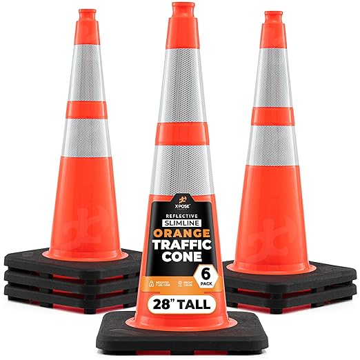 Xpose Safety 28 Inch Orange Slim Line Traffic Cones by XposeSafety