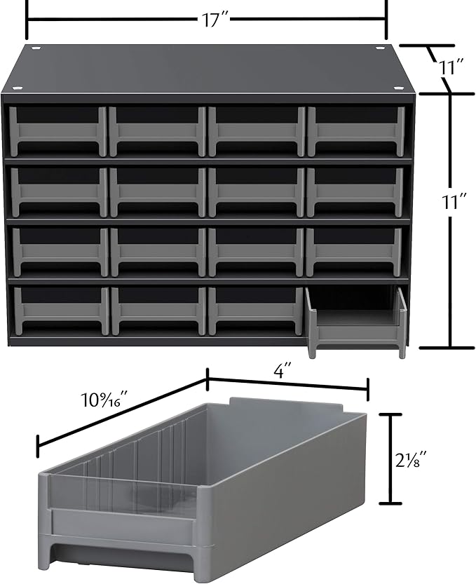 Akro-Mils Steel Garage Storage Cabinet, Small Parts Organizer Metal Cabinet - Image 3