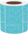 3x2 Inch Holographic Thermal Labels, Glitter Blue Thermal Sticker Labels by STARLIBOO
