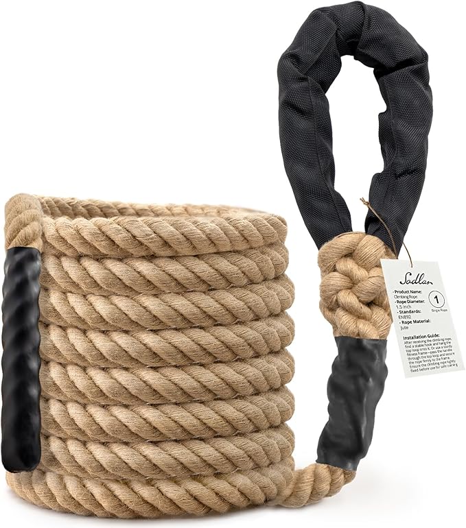 Climbing Rope Gym Workout - 10FT 15FT 20FT 25FT 30FT 35FT Heavy Duty Jute Thick - Image 7