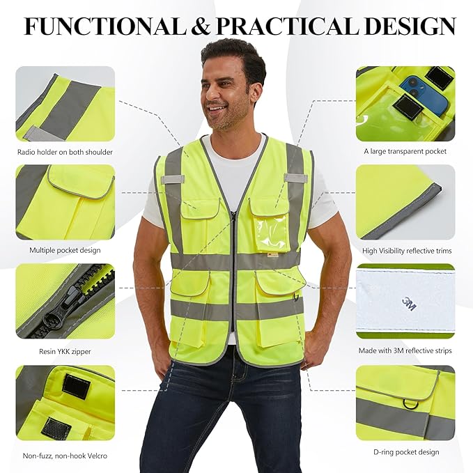 SIFE Reflective Safety Vest High Visibility Vest - Image 2
