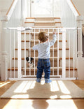 Babelio Metal Baby Gate, 29-43" Auto Close Easy Install Pet Gate PressGuard P7 by BABELIO