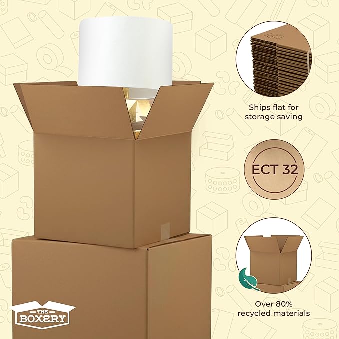 The Boxery Cube 13 x 13 x 13-inch Corrugated Cardboard Boxes, Medium | Pack of - Image 6