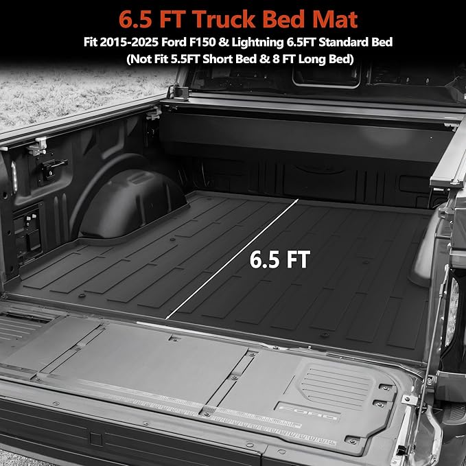 KARPAL 6.5FT Truck Bed Mat for Ford F150 & Lightning Standard Bed 2015-2025 - Image 2
