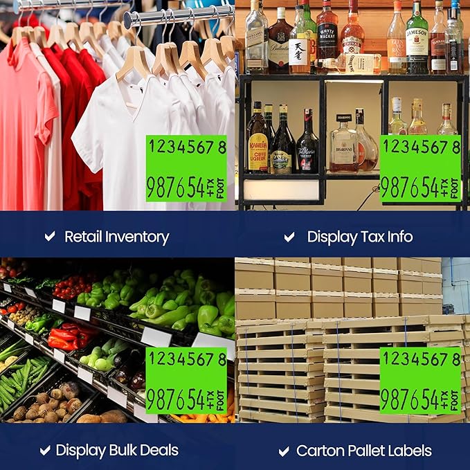 Perco Fluorescent Green Pricing Labels - Image 5