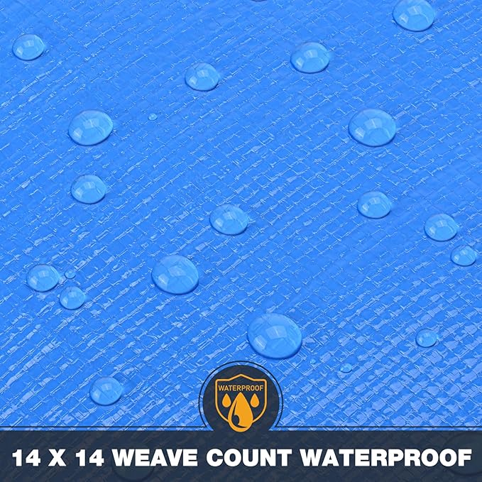 Tarp 16x20 Feet 14 Mil Heavy Duty Waterproof Tarp, Large Multipurpose Cover - Image 6