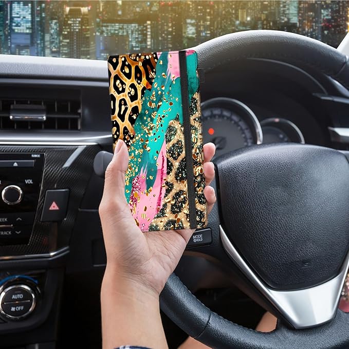 Car Registration and Insurance Holder, Leather Vehicle Glove Box Organizer - Image 3