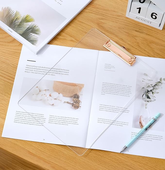JIARI 4 Pack Clear Acrylic Office Clipboard A4 Letter Size 8.6" x 12.2" - Image 6