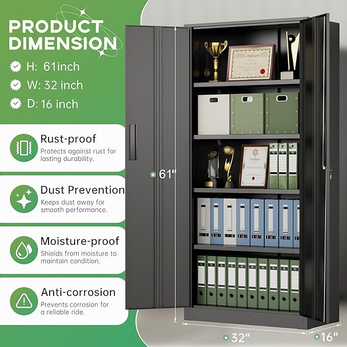 INTERGREAT Metal Storage Cabinet - Image 3