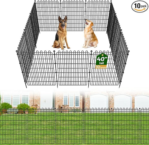10 Panels No Dig Decorative Garden Fence by OutdoorFence