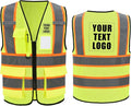 A-SAFETY Mesh High Vis Vest Lightweight Reflective Construction Vest by A-SAFETY