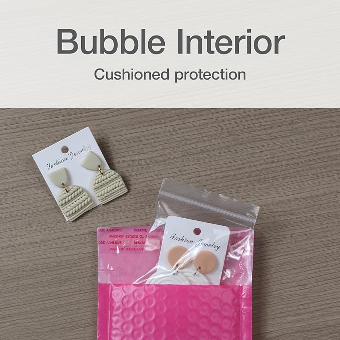 Quality Park Bubble Mailers, 4 x 8 Shipping Envelopes, Small Pink Padded - Image 3
