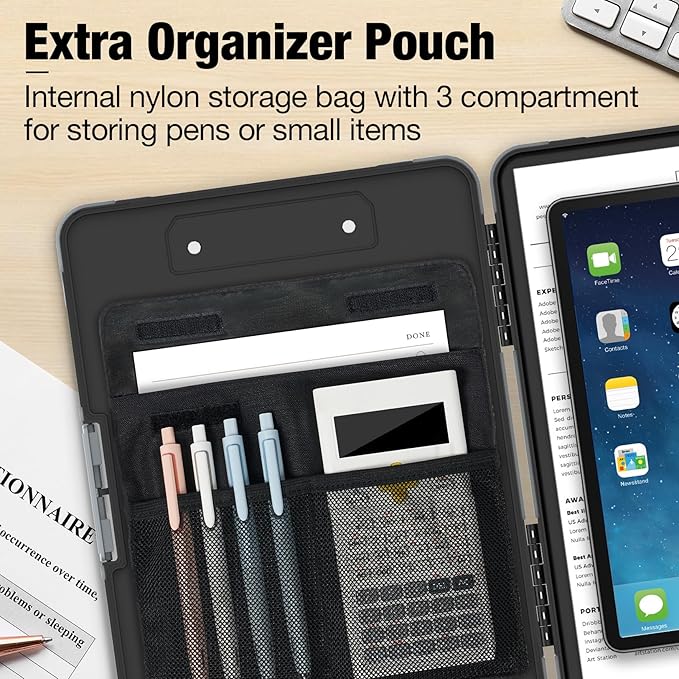 Sooez Toughest Clipboard with Storage, Internal Pen Pouch Included, Letter/ A4 - Image 4