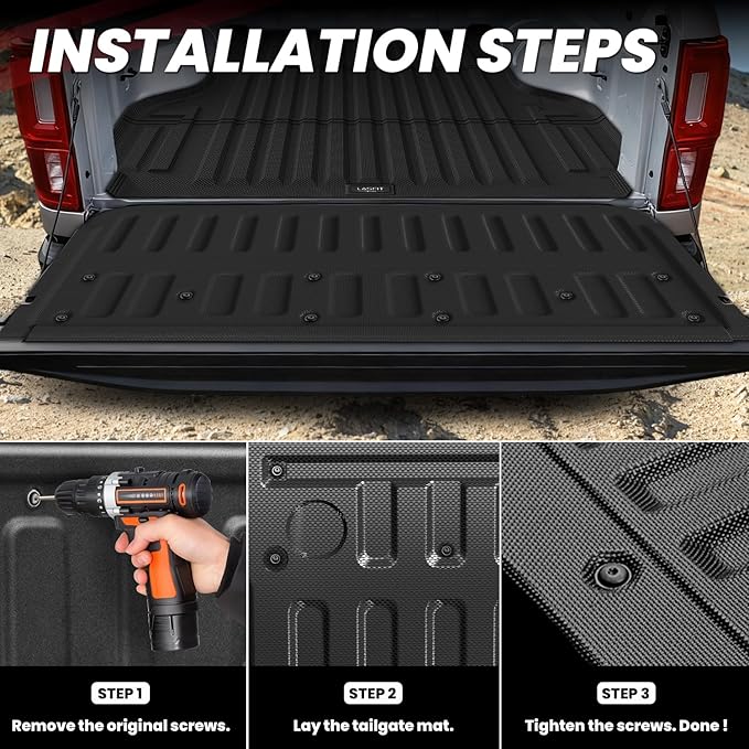 LASFIT Tailgate Mat for Ford Ranger 2023 2022 2021 2020 2019 Truck Tailgate - Image 2