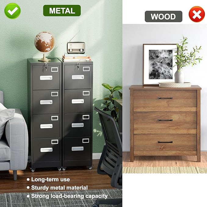 Aobabo 4 Drawer File Cabinet - Image 5