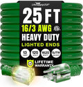 25ft Outdoor/Indoor Extension Cord 16/3 Gauge Heavy Duty 3 Prong SJTW, by LifeSupplyUSA