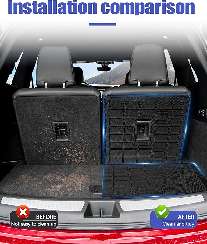 Cargo Liners Backrest Mat for Cadillac XT6 Accessories 2020-2025 - Image 2