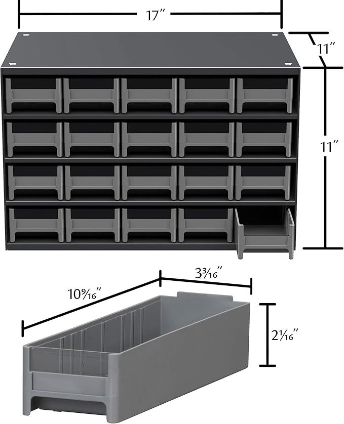 Akro-Mils Steel Garage Storage Cabinet, Small Parts Organizer Metal Cabinet - Image 2