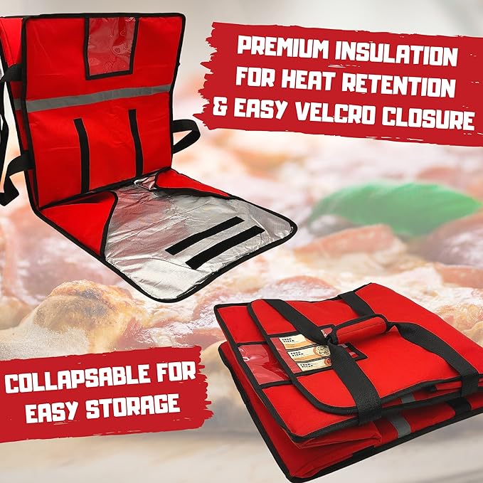 FSE Insulated Pizza Food Delivery Bag Carrier, 18 Inch x 18 Inch x 13 Inch - Image 5