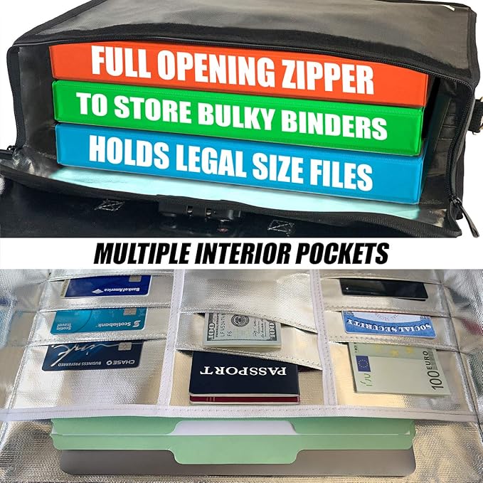Fireproof & Waterproof Document Bag XXL 17.5x13x5 - Image 3