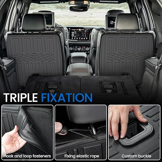 Kick Mats Backrest Mats for 2016-2025 2026 Dodge Durango 6 Seats Captain Chairs - Image 2