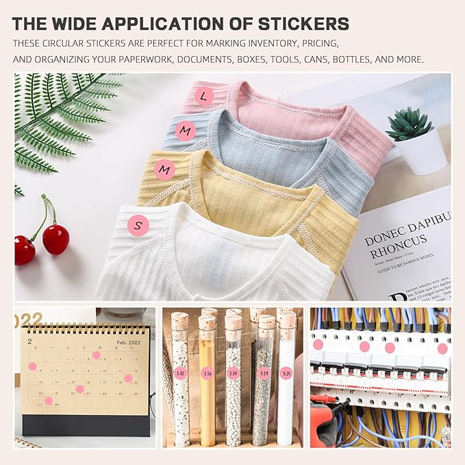 PARLAIM 1/2 Inch Round Adhesive Color-Code Dot Stickers, 500 Stickers Inventory - Image 6
