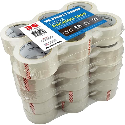 Grizzly Power Clear Packing Tape | Heavy Duty Packing Tape, 3 Inch Core | - Image 5