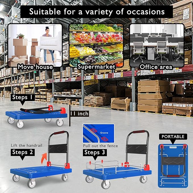 Heavy Duty Platform Truck Cart - Image 7