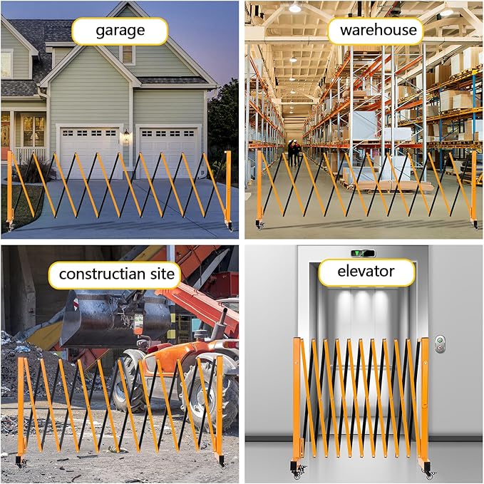 11FT Industrial Expandable Barricade Folding Security Gate - Image 6