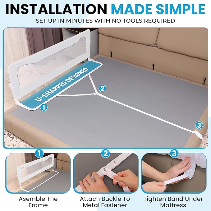 TotCraft MiniFlex Adjustable Length & Height Bed Rail - Image 7