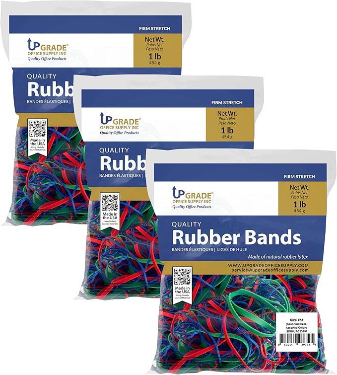 Upgrade Rubber Bands, 1 lb 3-Pack by UpgradeOfficeSupply