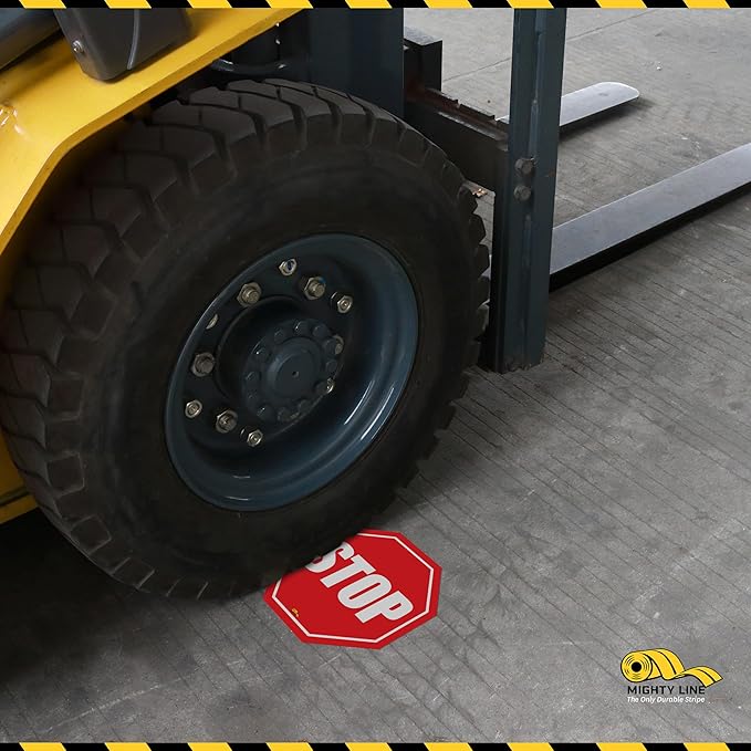 Mighty Line Stop Floor Sign Sticker - Image 5